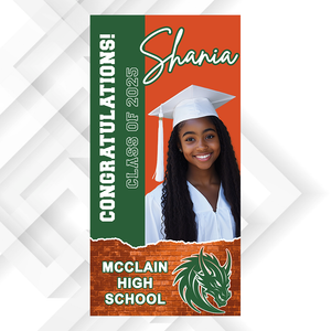 Custom Grad Vertical Banner