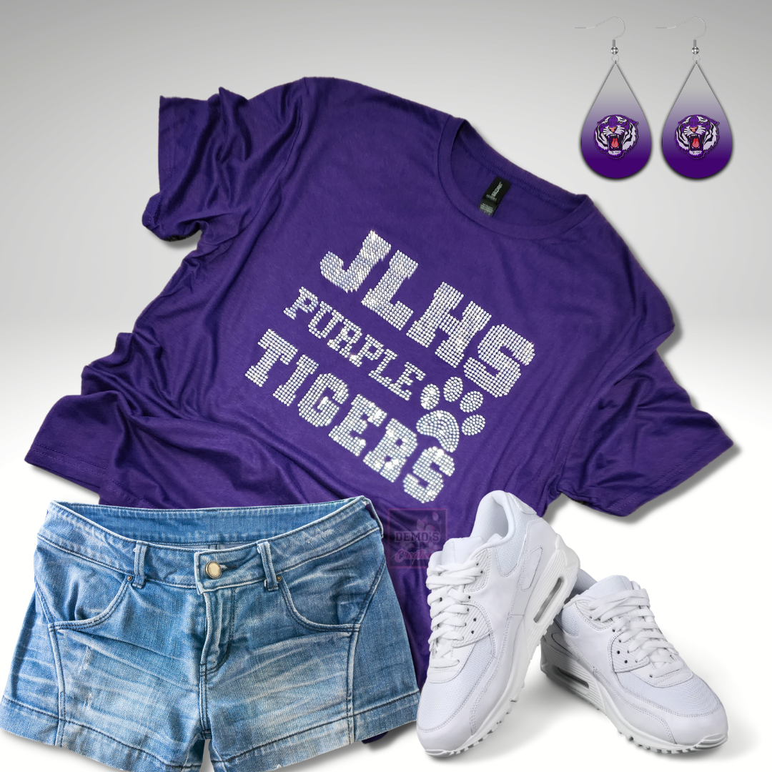 JLHS Purple Tigers Rhinestone T-Shirt