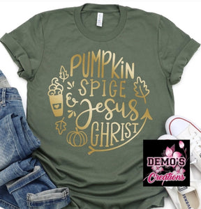 Pumpkin Spice & Jesus Christ Tshirt