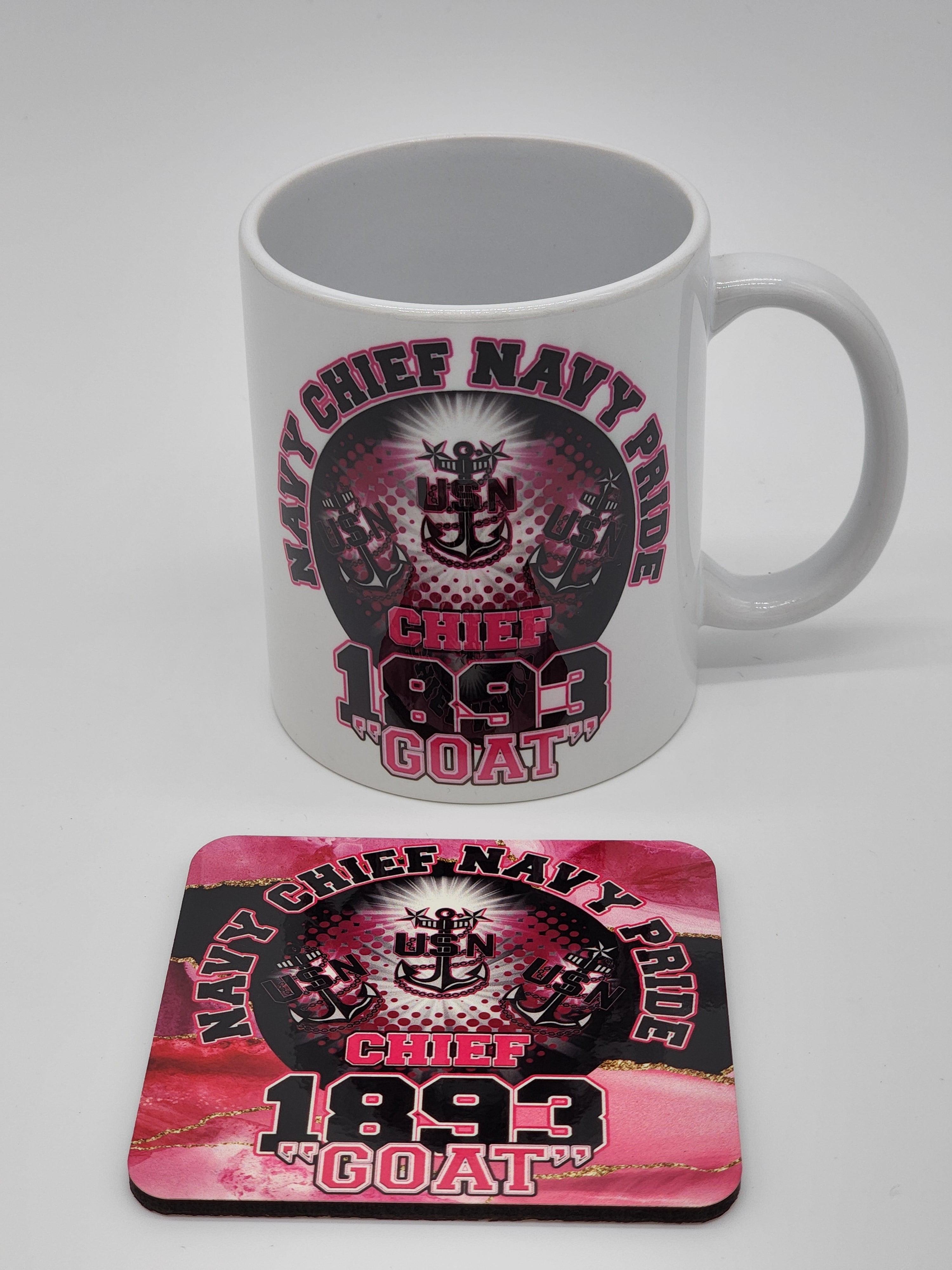 Navy Chief Navy Pride Mug & Coaster Set