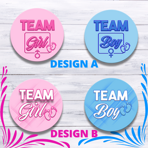 Gender Reveal Buttons/Pins