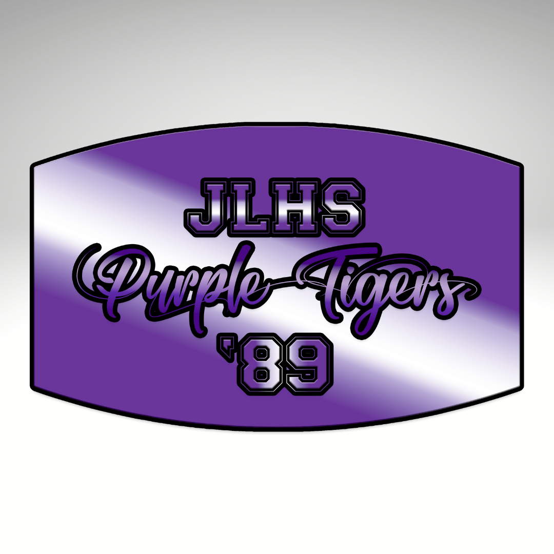 JLHS Purple Tigers Fancy Font Mask – Demo's Creations LLC